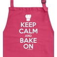 thumbnail image 2 of ThisWear Keep Calm and Bake On Funny Apron for Kitchen Baker Baking Two Pocket Apron for Women and Men Heliconia, 2 of 7