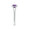 thumbnail image 3 of ANGARA Natural 0.8 Ct. Amethyst Solitaire Ring in 14K White Gold for Women (Ring Size: 11.5), 3 of 10