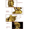 thumbnail image 2 of Firefly Hope Antique Brass Laughing Buddha & Wealth God Statues – Feng Shui Prosperity Symbols, Home Decor & Gifts，Large, 2 of 3