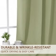 thumbnail image 5 of OVZME Kalme 2 Panels Sage Green Grommet Blackout Curtains 84 inch Length, Thermal Insulated Room Darkening Curtain Drapes for Living Room Bedroom, Each W40 x L84 inch, Sage Green, 5 of 9