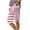 Pink, variant on Cmfcve Women's Capri Knee Length Printed Dressy Casual Elastic Waist Linen Summer Pants with Pockets