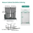 Double 37 Quart PullOut Trash Can Recycling Bin with SoftClose Slides