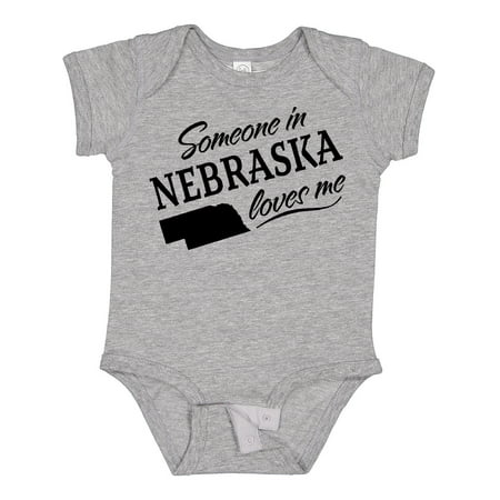 

Inktastic Someone in Nebraska Loves Me Gift Baby Boy or Baby Girl Bodysuit