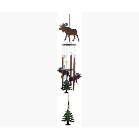 Sunset Vista Design 80314 Natures Melody Wind Chime - Rustic Moose