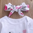 thumbnail image 5 of Aunties Bestie Newborn Infant Baby Girl Outfits Clothes 4Pcs Set Bodysuit +Pants White 12-18 Months, 5 of 6