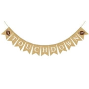 Theme Party Decorative Props Burlap Banner Creative Football Swallowtail Garland Rugby Design Bunting Linen Letter Printing Flag Party Supplies