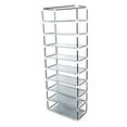 thumbnail image 6 of Topcobe 9 Lattices Non-woven Fabric Shoe Rack, Shoe Organizer for Home, Room-saving Assembled Cloth Wardrobe, Rose Red, 6 of 7