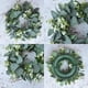 thumbnail image 3 of 1 paquete de corona de eucalipto verde, corona redonda Artificial de granja para decoración de puerta, pared y ventana, 12 pulgadas/unidad, 3 of 5