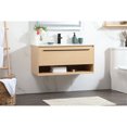 thumbnail image 3 of 40 inch single bathroom vanity in maple with backsplash, 3 of 10