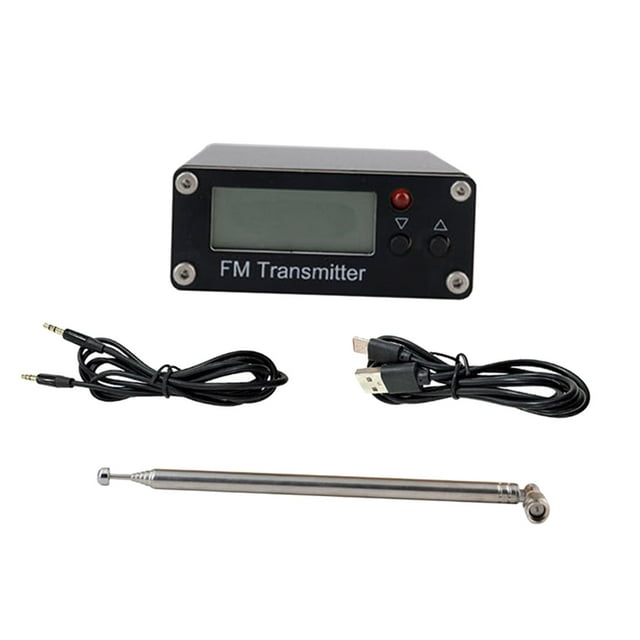 Transmisor estéreo de 0,5 W, 76-108 MHz, alcance de 2000 m, para coches, escuelas, supermercados, , estacionamientos.