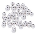 thumbnail image 1 of 50 cuentas espaciadoras sueltas redondas de metal brillante plateadas de 6 a 8 mm 8 mm x 8 mm, 1 of 8