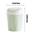 thumbnail image 4 of Small Trash Can with Lid, Mini Trash Can for Bathroom, Office and Bedroom, Small Bathroom Garbage Can with Swing Top, Compact Waste Basket for Desk, Dorm & Home, Green - Xuniizn, 4 of 7