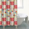 thumbnail image 4 of Pioneer Flower Floral Print Pattern Shower Curtain 72"x84", Bathroom Decorative Shower Curtain Set with 12 Hooks, Waterproof Washable, 4 of 6