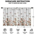 thumbnail image 2 of Blackout Kids Curtains,White Butterfly Rose Pattern Childrens Insulated Curtains Set Of 2,Bedroom Essentials,Toddler Room Decor 42"x54", 2 of 5