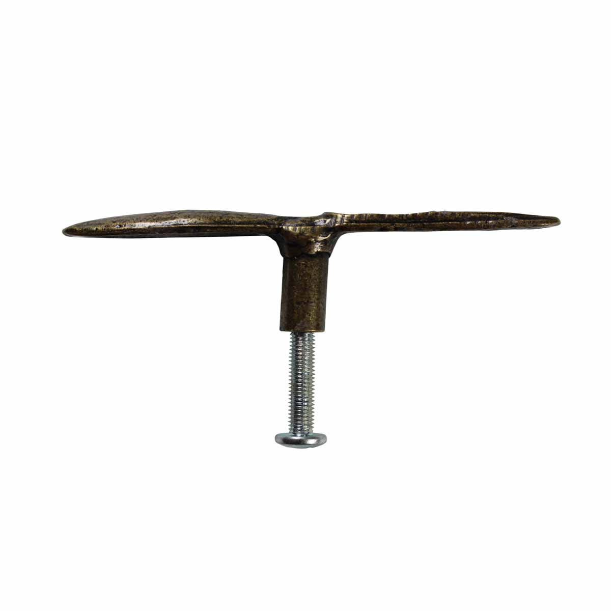 Vintage Kitchen Cabinet Knob Antique Brass Knife Shape Cupboard Door Pull Handle| Renovators Supply