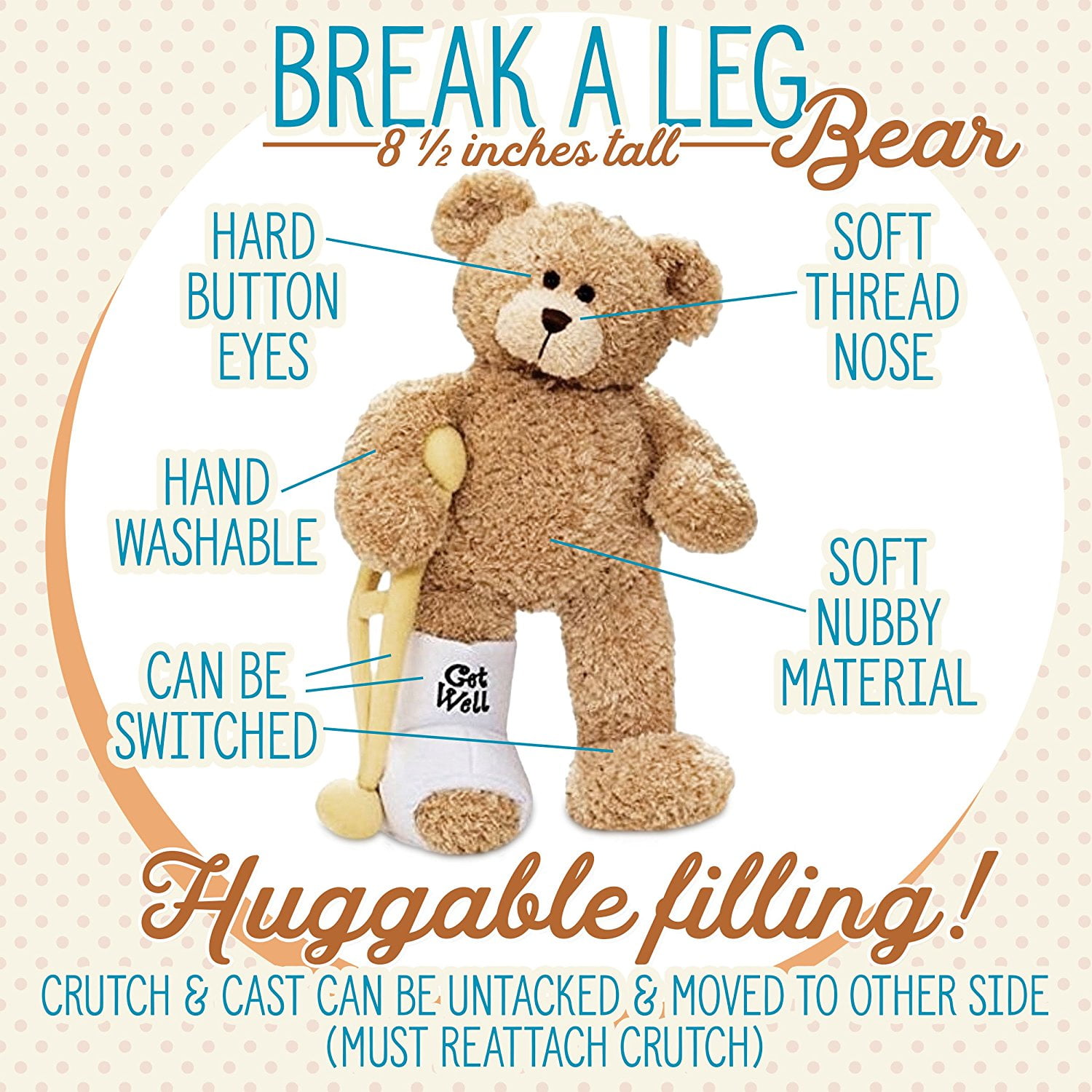 broken leg teddy bear