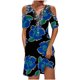 thumbnail image 1 of Mini vestido de manga corta con estampado de cuello en V Sexy informal para mujer a la moda Fridja  bnh4878, 1 of 5