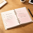 thumbnail image 7 of A5 Refill Paper 5.6x8.3'', Planner Inserts for A5 Binder Budget Planner Journals Notebook, 6 Ring Loose Leaf Lined Paper with Binder Dividers, 240 Pages Pink, 7 of 7