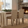 thumbnail image 6 of SAFAVIEH Grove Bohemian Rattan Solid Dining Bistro Chair, Natural (Set of 2), 6 of 21