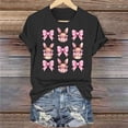 thumbnail image 4 of Mujeres Pantalones Cortos de Manga Corta Impresa Floral Cuello Redondo Superior / Camisa Poliéster, Blusa Casual de Moda para el Uso Diario Del Hogar, 4 of 5
