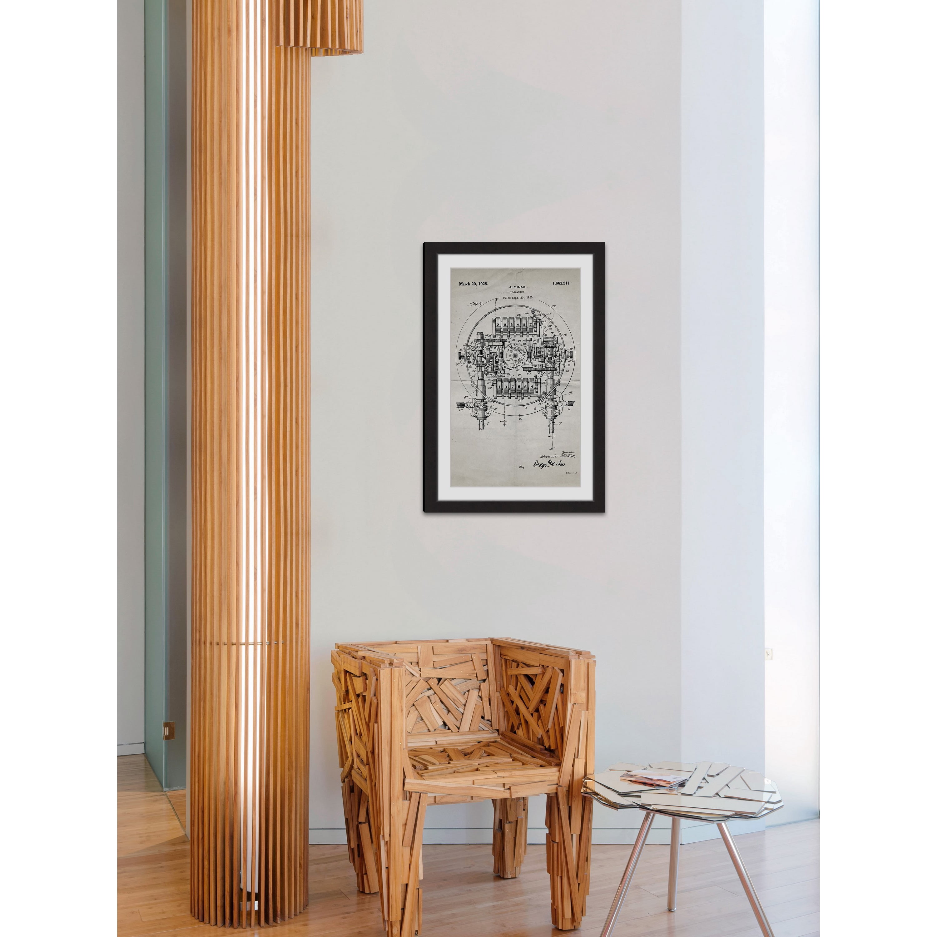 "Logometer 1920 Old Paper" Framed Painting Print