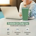 thumbnail image 6 of Copco Cone Travel Coffee Mug, 16 oz - Insulated Drinkware with Spill-Proof Lid and Handle, Microwave & Dishwasher Safe - BPA-Free, Compact for Desk & Cup Holder Friendly (Green), 6 of 7