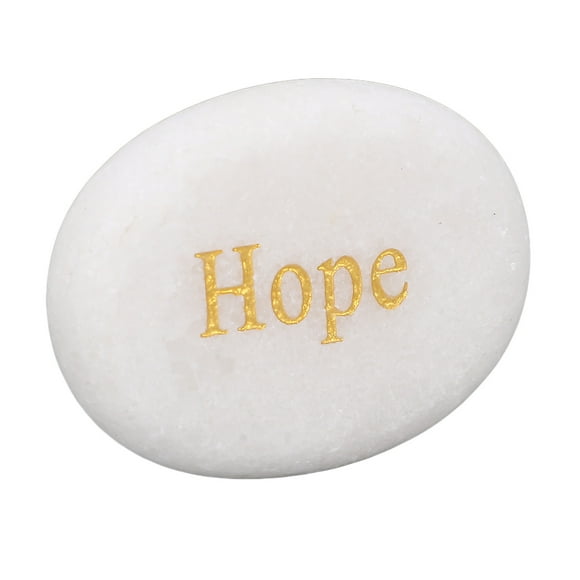 Engraved Inspirational Stone, Encouragement Motivational Marble, 3 Different Positive Words Faith Rocks, Garden Stones, Meditation Amulets for Home Decor and Gifting, Palm Sized