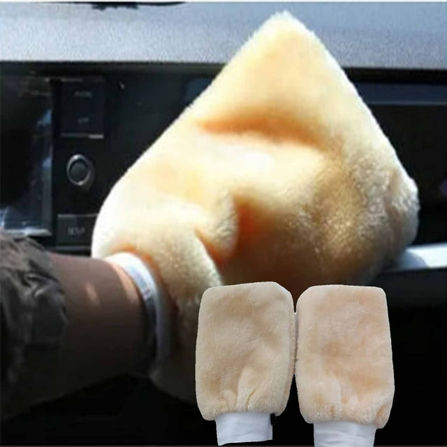 Guantes de Espuma de Lavado de Coches Ganfancp Guantes de Eliminación No Son Fáciles de Dañar la Pintura Encerado