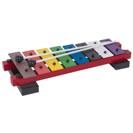 Basic Beat BB108A 8-Note Colorful Diatonic C1-C2 Range Glockenspiel with Soft Mallets