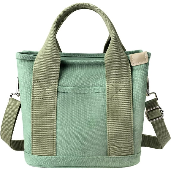 Kukuzhu Canvas Tote Bag for Women Stylish Crossboy Handbag Casual Hobo Bag Top Handle Satchel with Multiple Pockets