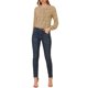thumbnail image 2 of BLUSA FLORAL DE MANGA LARGA CON PLIEGUES EN LA PARTE DELANTERA PARA MUJERES CHIC, BEIGE, 2 of 7