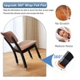 thumbnail image 5 of 24 Pcs Square Silicone Chair Leg Floor Protectors with Felt, Floor Protectors for Chair, Felt Furniture Pads, Chair Leg Caps Covers, No Scratches and Reduce Noise (Fit: 0.5''–0.8'', Clear), 5 of 8