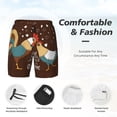 thumbnail image 5 of Daiia Rooster And Chicken Mens Swim Trunks Swim Shorts Quick Dry Swim Shorts with Mesh Lining Pockets-Small, 5 of 9