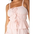 thumbnail image 4 of Celebrity Pink Women's Spaghetti Strap Tie Front Cami Top, Sizes XS-XXXL, 4 of 7