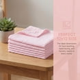 thumbnail image 6 of REGALWOVEN 12" x 12" Cotton Muslin Washcloths, Soft & Absorbent Reusable Face Cloths for Bathroom, Kitchen, Gym, Spa, Office Pink 4pk, 6 of 6