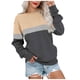 thumbnail image 1 of Pntutb Moda Mujer Jersey Cuello Redondo Manga Larga Color Blusas Suéter tops Pntutb Pntutb-3443, 1 of 7