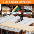 thumbnail image 6 of Table Saw, 10 Inch 15A Multifunctional Saw with Stand & Push Stick Cutting Speed Up to 5000RPM, 90° Cross Cut & 0-45° Bevel Cut, Adjustable Blade Height, Ideal for Woodworking, 6 of 8