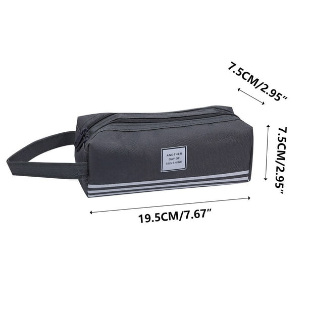 Yhmxh Estuche portátil para lápices de gran capacidad, organizador con cremallera, bolsa de almacenamiento, compartimentos para bolígrafos, bolsas de cosméticos para oficina, mujeres