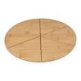 thumbnail image 3 of Tabla de cortar pizza de bambú, bandeja para picar queso, bandeja para servir alimentos con función de amasado, ideal para el hogar, pizzerías y postr 6 rejillas de 33cm, 3 of 9