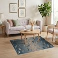 thumbnail image 2 of ODIKA 4'x6' Blue Beige Abstract Geometric Design Washable Area Rug Modern Pattern with Dynamic Shapes Stain Resistant, Low Pile, Easy Care for Dorm Room, Small Living, 2 of 6