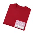 thumbnail image 3 of Novelty Hello My Name Is Sarah Women Wife Tag Nickname Fun Cute Name Tag Sarah Grandma Mom Tag Funny Daughter Unisex Garment-Dyed T-shirt, 3 of 4