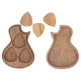 thumbnail image 2 of Guitar Pick Box Holder Collector with 3Pcs Wooden Picks Musical Instrument Accessory, 2 of 7