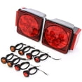 thumbnail image 2 of Red Hound Auto Led Pair Trailer Square Tail Light under 80 inches & 8 Red & Amber Side Marker Lights, 2 of 7
