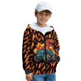 thumbnail image 3 of Chaqlin Fire Dinosaur Car Fleece Hooded Sweatshirt for Boys and Youth - Soft Loose Jacket for Fall and Winter Casual girls Fleece Sweatshirts, 3 of 7