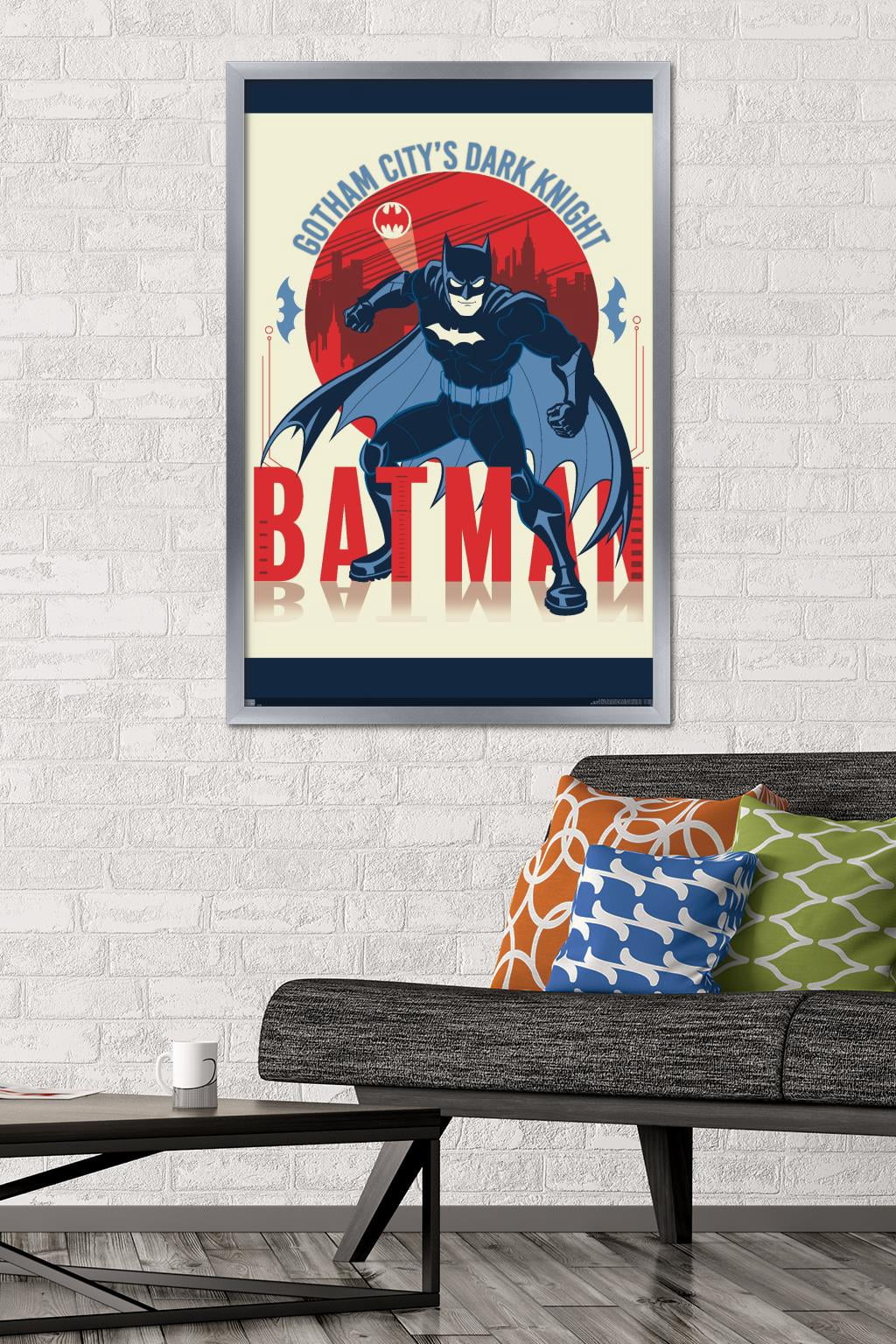 DC Comics Batman - Gotham City's Dark Knight Wall Poster, 22.375" x 34", Framed