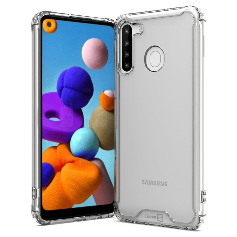 CoverON Samsung Galaxy A21 Case Clear Slim Fit Hard Protective Phone