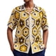 thumbnail image 5 of Ceisia Men's Summer Hexagonal Floral Patchwork Open Knit Short Sleeve Button Down Cardigan Multicolor XL Gifts, 5 of 9