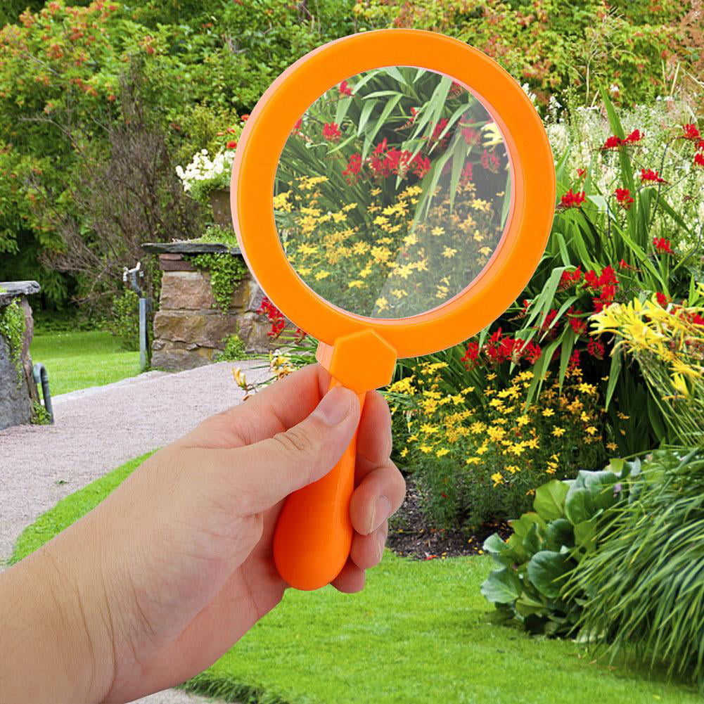 90mm Handheld Kids 3X Magnifying Glass Magnifier With Stand Educational Toys 