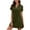 Army Green, variant on Lmnyox Women's T-shirt Dress Short Sleeve V Neck Mini Dress Summer Casual Vacation Short Sundress
