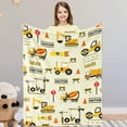 thumbnail image 4 of Construction Truck Blanket for Boys - Excavator Plush Throw Blanket - Kids Toddler Blankets for Boys - Soft Flannel Tractor Blanket for Bed Couch Sofa Decor - Yellow Trucks Car Lovers Blanket(30"x40"), 4 of 8